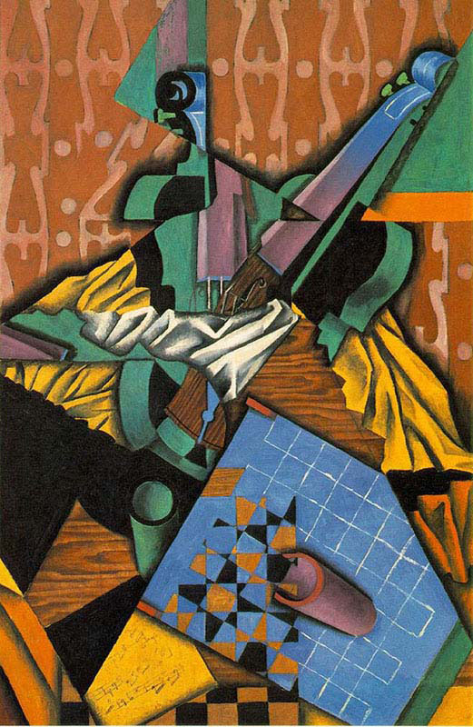 Violin and Checkerboard